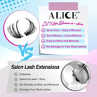 Alice Eyelash Extensions Lash Clusters 280Pcs 1018Mm Wispy Individual Lashes Natural 40D 50D D Curl Cluster Eyelashes Lash Exte