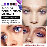 Doubleended Colored Mascara For Eyelashes Setcolorful Waterproof Mascara Long Lasting Charming Voluminous Mascara For Women Cr