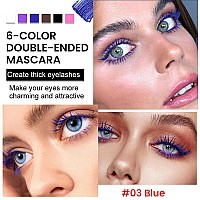 Doubleended Colored Mascara For Eyelashes Set Colorful Waterproof Mascara Long Lasting Charming Voluminous Mascara For Women Cr