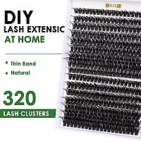 Lanciley Fluffy Lash Clusters 320 Pcs 60D80D Thick Eyelash Clusters 1016Mm Wispy Individual Lashes Cluster Eyelash Extensions