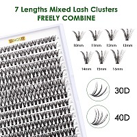 Lanciley Fluffy Lash Clusters 320 Pcs 30D 40D Thick Eyelash Clusters 1016Mm Wispy Individual Lashes Cluster Eyelash Extensions