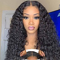 Wear And Go Glueless Wigs Human Hair Pre Plucked Pre Cut 4X4 Lace Front Wigs For Black Women Glueless Curly Human Hair Wig For B