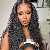 Wear And Go Glueless Wigs Human Hair Pre Plucked Pre Cut 4X4 Lace Front Wigs For Black Women Curly Glueless Human Hair Wig For B