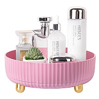 Anyoifax Makeup Perfume Organizer Tray 360 Degree Rotating Lazy Susan Skincare Lotion Organizer Spinning Cosmetics Storage For D