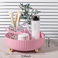 Anyoifax Makeup Perfume Organizer Tray 360 Degree Rotating Lazy Susan Skincare Lotion Organizer Spinning Cosmetics Storage For D