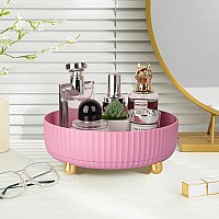 Anyoifax Makeup Perfume Organizer Tray 360 Degree Rotating Lazy Susan Skincare Lotion Organizer Spinning Cosmetics Storage For D