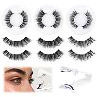 Wiwoseo Magnetic Eyelashes Reusable Dual Magnetic Lashes Without Eyeliner Natural Look Magnetic Eyelashes With Applicator Clear