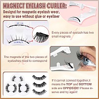 Wiwoseo Magnetic Eyelashes Reusable Dual Magnetic Lashes Without Eyeliner Natural Look Magnetic Eyelashes With Applicator Clear