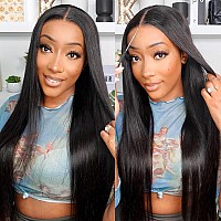 Eooma 200 Density Glueless Wigs Human Hair Pre Plucked Pre Cut 7X5 Wear And Go Glueless Wig 30 Inch Hd Straight Lace Front Wigs