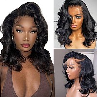 Iupin Bob Wig Human Hair 250 Density Body Wave Hd Lace Front Wigs Human Hair 13X4 Glueless Wigs Human Hair Pre Plucked 13X4 Lace