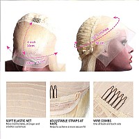 Smavida Blonde Bob Wig Human Hair 613 Lace Front Wig Human Hair 13X4 Hd Transparent Blonde Bob Lace Front Wigs Human Hair Bleach