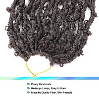 Guohui Super Light Butterfly Locs Crochet Hair 8 Inch 6 Packs Prelooped Soft Distressed Faux Locs Braids For Women Kids 8 Inch