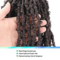 Guohui Super Light Butterfly Locs Crochet Hair 8 Inch 6 Packs Prelooped Soft Distressed Faux Locs Braids For Women Kids 8 Inch