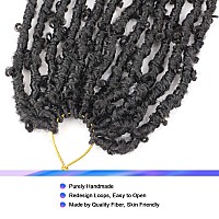 Guohui Super Light Butterfly Locs Crochet Hair 10 Inch 6 Packs Prelooped Soft Distressed Faux Locs Braids For Women Kids 10 In