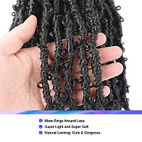 Guohui Super Light Butterfly Locs Crochet Hair 10 Inch 6 Packs Prelooped Soft Distressed Faux Locs Braids For Women Kids 10 In