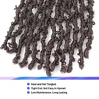 Guohui Super Light Butterfly Locs Crochet Hair 10 Inch 6 Packs Prelooped Soft Distressed Faux Locs Braids For Women Kids 10 In