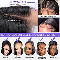 Annelbel 250 Density Hd Bob Wig Human Hair 13X4 Body Wave Lace Front Wigs Human Hair Pre Plucked Wear And Go Glueless Wigs Human