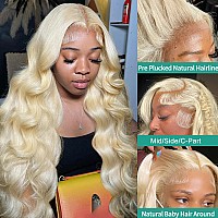 Alipeacock 613 Lace Front Wig Human Hair Body Wave 5X6 Hd Lace Closure Wear And Go Glueless Wigs Human Hair Pre Cut Blonde Wig 3