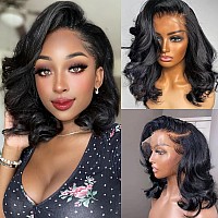 Annelbel Bob Wig Human Hair 13X4 Lace Frontal Wigs Human Hair 250 Density Glueless Wigs Human Hair Pre Plucked With Baby Hair Bo