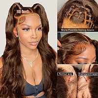 13X6 Lace Front Wigs Human Hair 34 Inch Transparent Hd Lace Front Wigs Human Hair Pre Plucked Glueless Body Wave Frontal Wigs