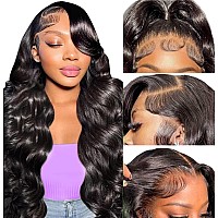 250 Density 28 Inch Hd Lace Front Wigs Human Hair Pre Plucked 13X6 Wear And Go Body Wave Human Hair Lace Front Wigs For Black W