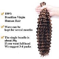 Goulus Deep Wave Bulk Human Hair For Braiding P1B30 100 Unprocessed Brazilian Virgin Human Hair Extensions Two Bundles Micro