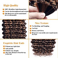 Goulus Deep Wave Bulk Human Hair For Braiding P1B30 100 Unprocessed Brazilian Virgin Human Hair Extensions Two Bundles Micro