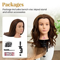 2022 Inch Mannequin Head Human Hair 100Cosmetology Mannequin Head With Hairreal Hair Braiding Cosmetology Manikin Doll Head