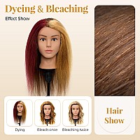 2022 Inch Mannequin Head Human Hair 100Cosmetology Mannequin Head With Hairreal Hair Braiding Cosmetology Manikin Doll Head