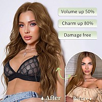 Kookastyle Invisible Wire Hair Extensions With Transparent Wire Headband Adjustable Size 4 Secure Clips Long Wavy Hairpiece 16 I