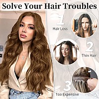 Kookastyle Invisible Wire Hair Extensions With Transparent Wire Headband Adjustable Size 4 Secure Clips Long Wavy Hairpiece 16 I