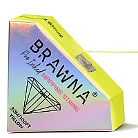 Brawna 30M 100Ft Pro Inked Mapping String For Brow And Lip Measuring Pmu Supplies Color Yellow