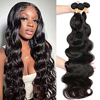 Cirvty 12A Human Hair Bundles Brazilian Body Wave Hair Bundles 22 24 26 Inch 100 Unprocessed Virgin Weave 3 Bundles Human Hair