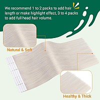 Easyouth Invisible Tape In Hair Extensions Human Hair Blonde Human Hair Extensions Tape In White Blonde Hair Extensions Real Hum