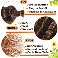 Paraglame Deep Wave Braiding Hair 18 Inch Ocean Wave Crochet Hair 3 Packs 430 Synthetic Curly Wavy Braiding Hair Beach Curl Cr