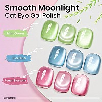 Mizhse Cat Eye Gel Nail Polish Ceramic Magnetic Gel Polish With Magnet Stick Crystal Shimmer Pink Colors Nail Gel Soak Off Nai