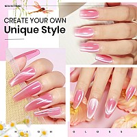 Mizhse Cat Eye Gel Nail Polish Ceramic Magnetic Gel Polish With Magnet Stick Crystal Shimmer Pink Colors Nail Gel Soak Off Nai