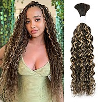 Liqusee Water Wave Curly 427 Human Braiding Hair 100G One Bundlepack Bulk Human Hair For Braiding No Weft Human Hair Braiding