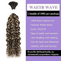 Liqusee Water Wave Curly 427 Human Braiding Hair 100G One Bundlepack Bulk Human Hair For Braiding No Weft Human Hair Braiding