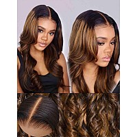 Beauty Forever 7X5 Bye Bye Knots 20 Balayage Brown Highlight 3D Body Wave Lace Front Wig Put On And Go Glueless Wigs With Preb