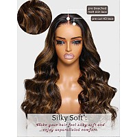 Beauty Forever 7X5 Bye Bye Knots 20 Balayage Brown Highlight 3D Body Wave Lace Front Wig Put On And Go Glueless Wigs With Preb