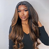 Beauty Forever 7X5 Bye Bye Knots 20 Balayage Brown Highlight 3D Body Wave Lace Front Wig Put On And Go Glueless Wigs With Preb