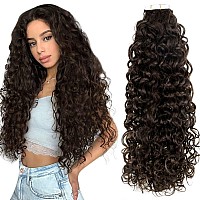 Easyouth Natural Curly Tape In Hair Extensions Human Hair Darkest Tape In Human Hair Extensions Curly Tape Ins Human Hair Extens