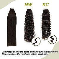 Easyouth Natural Curly Tape In Hair Extensions Human Hair Darkest Tape In Human Hair Extensions Curly Tape Ins Human Hair Extens