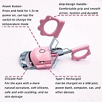 Pinkiou Heated Eyelash Curler With Comb Usb Rechargeable Lash Curler Long Lasting Ironing Electric Eyelash Curler With Silcone P