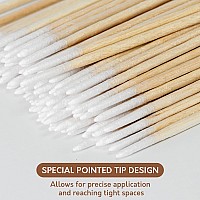 1500Pcs Pointed Cotton Swabs With Storage Case Microblading Cotton Swab 4 Inch Precision Tip Cotton Swabs With Wooden Sticks