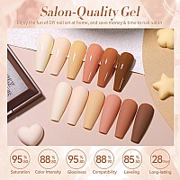 Born Pretty Nude Gel Nail Polish Brown Neutral Nude Pink Gel Polish Skin Tones Collection Soak Off Led Gel Nail Kit Manicure Diy