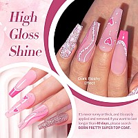 Born Pretty Reflective Glitter Gel Nail Polish Pink Holographic Colorful Glitter Spring Summer Gel Polish Sparkly Shiny Disco Dj