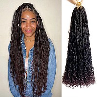 Liang Dian Goddess Box Braids Crochet Hair 24 Inch 8 Packs Crochet Box Braids For Black Women Pre Looped Synthetic Braiding Hair