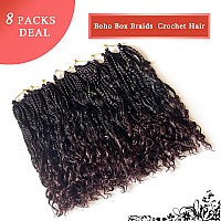 Liang Dian Goddess Box Braids Crochet Hair 24 Inch 8 Packs Crochet Box Braids For Black Women Pre Looped Synthetic Braiding Hair